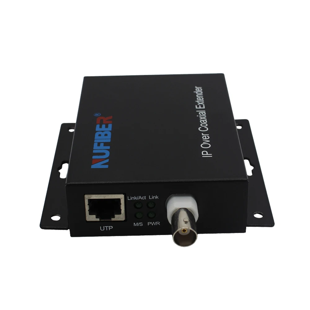 10/100Mbps IP Over Coax Extender for CCTV 10/100Base-T BNC To Ethernet Coaxial Converter DC12V