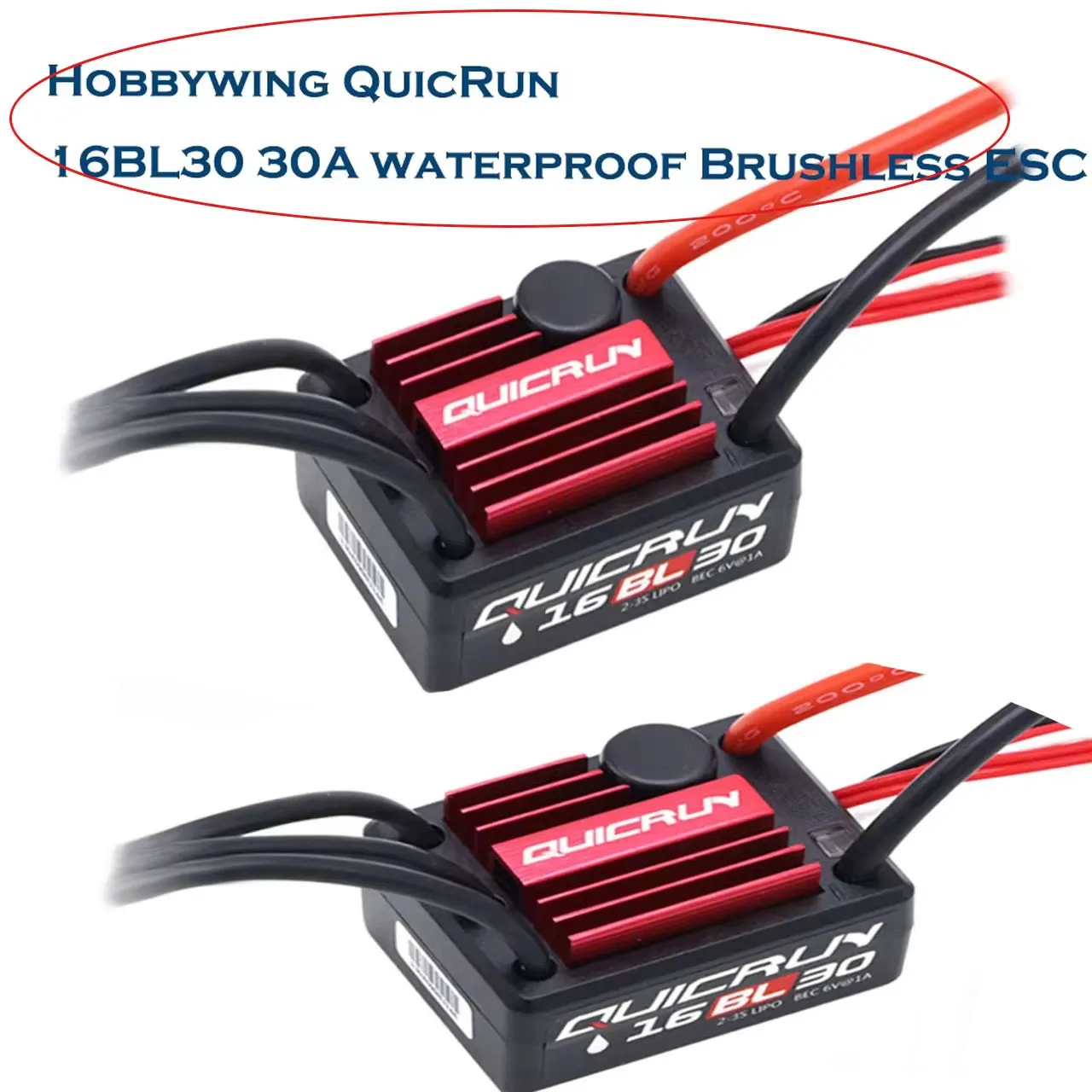 HobbyOOQuicRun WP-16BL30 Brushless ESC 30A Brushless Vitesse Contrôleur Pour 1/16 RC Voiture