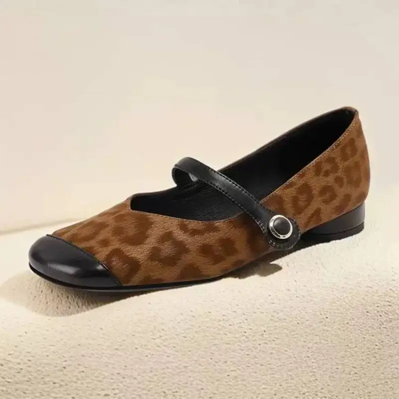 

Leopard Women Loafers Square Toe Heeled Shoes Elegant New Summer Sandals Designer Casual Sport Sneakers Woman Zapatillas