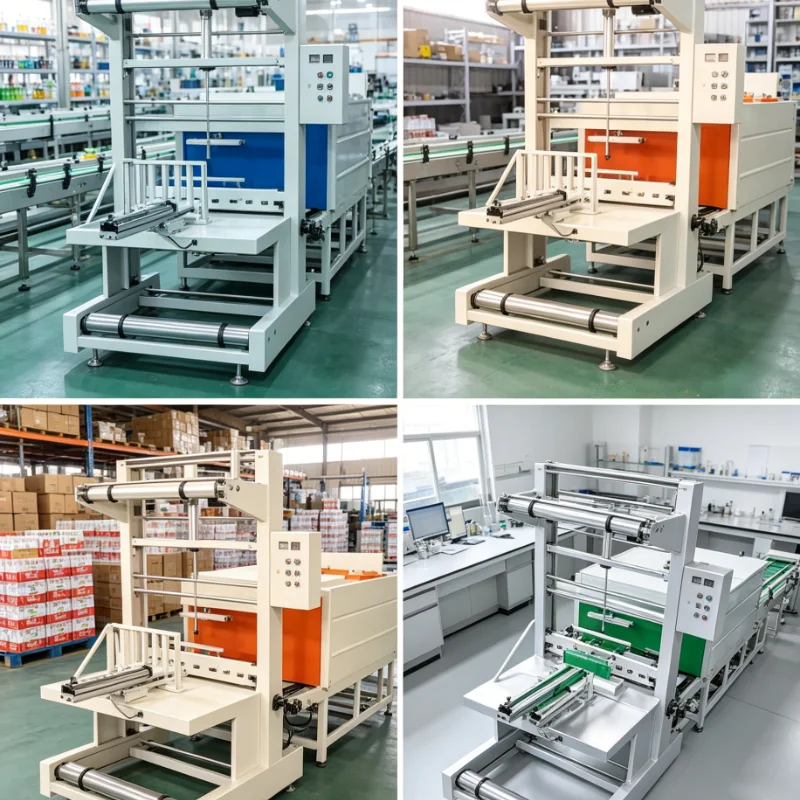 Customized Shrink Wrapping Equipment Electric Heat Tunnel Conveyor L Bar Sealer Industrial Shrink Packing Machine for Bottles