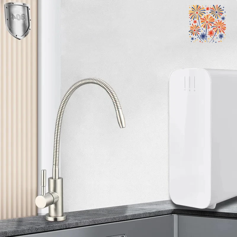 

2-inch Kitchen Water Filter Tap Flexible Drinking Tap Water Purifier Faucet 304 Stainless Steel Kitchen Faucet