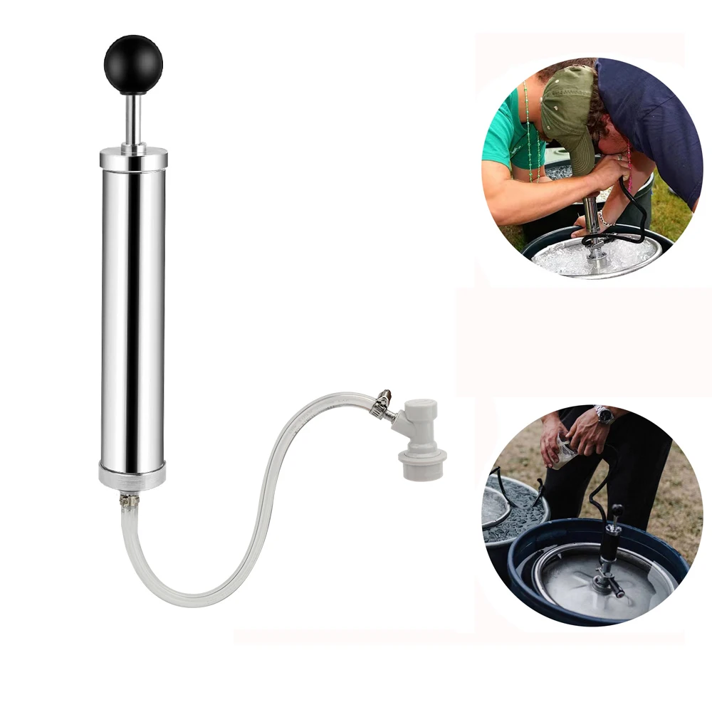 Beer Keg Air Pump CO2 Pump Gas Ball Lock 8 Inch Tap Kit Homebrew Kegging Equipment Draft Beer Home Brewing Party Dispenser