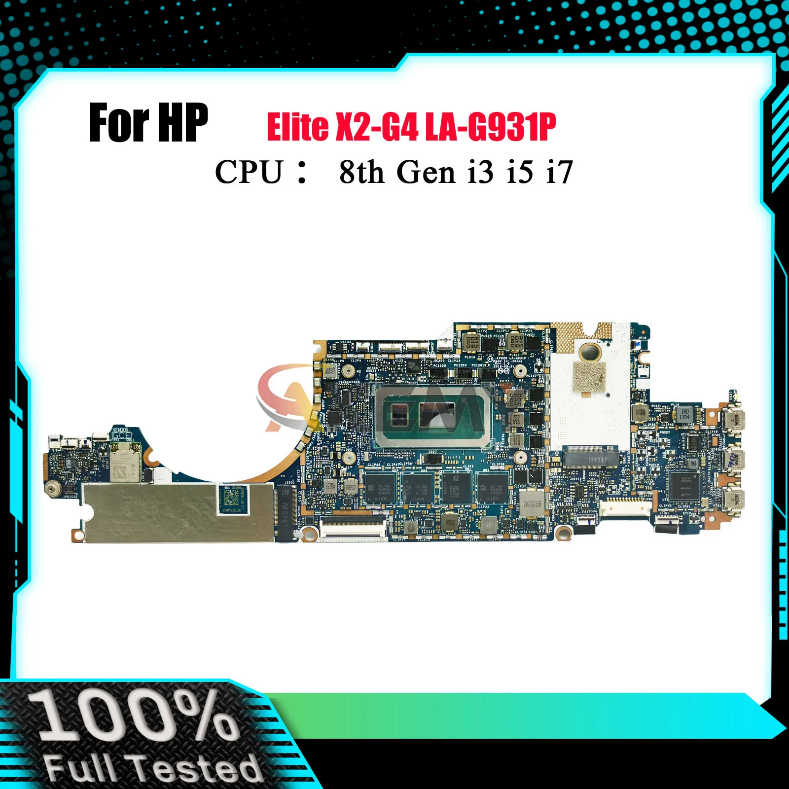 

For HP Elite X2 G4 LA-G931P Laptop Motherboard With i5 i7 8th Gen CPU 8GB 16GB RAM L67391-001 L67395-001 100% Fully Tested