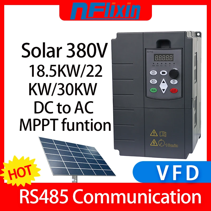 15kw-55kw vfd inversor solar 3p dc 400-700v entrada 380v conversor de frequência de saída driver de bomba de água controle de velocidade mttp