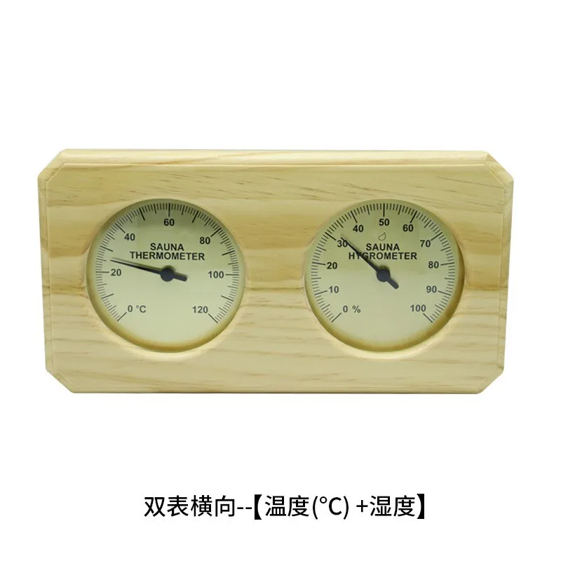 

Wooden Thermometer Hygrometer Wall Mounted Temperature Humidity Monitor For Steam Room Indoor Use Accurate Gauge Room Steam