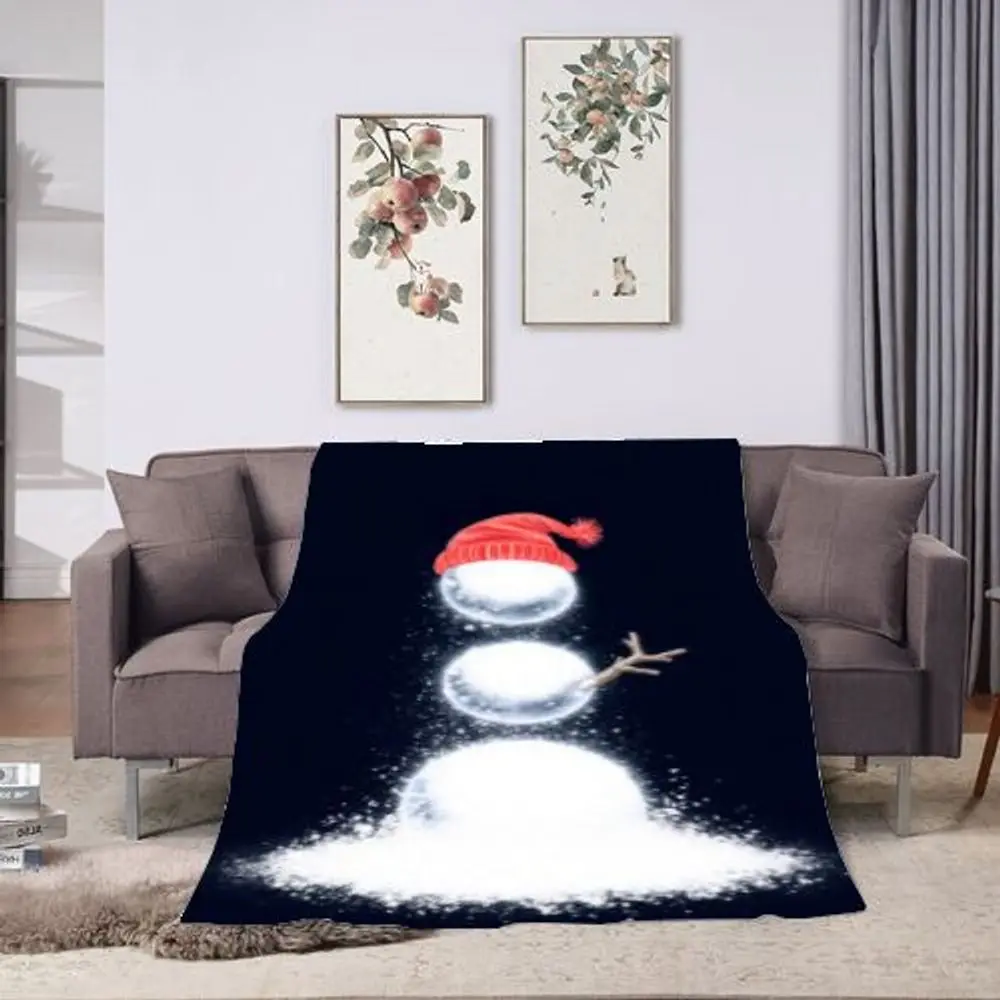 Decoración caprichosa de muñeco de nieve brillante con bolas de nieve translúcidas: escena mágica de invierno con gorro de Papá Noel y brazo de ramita, ethe festivo