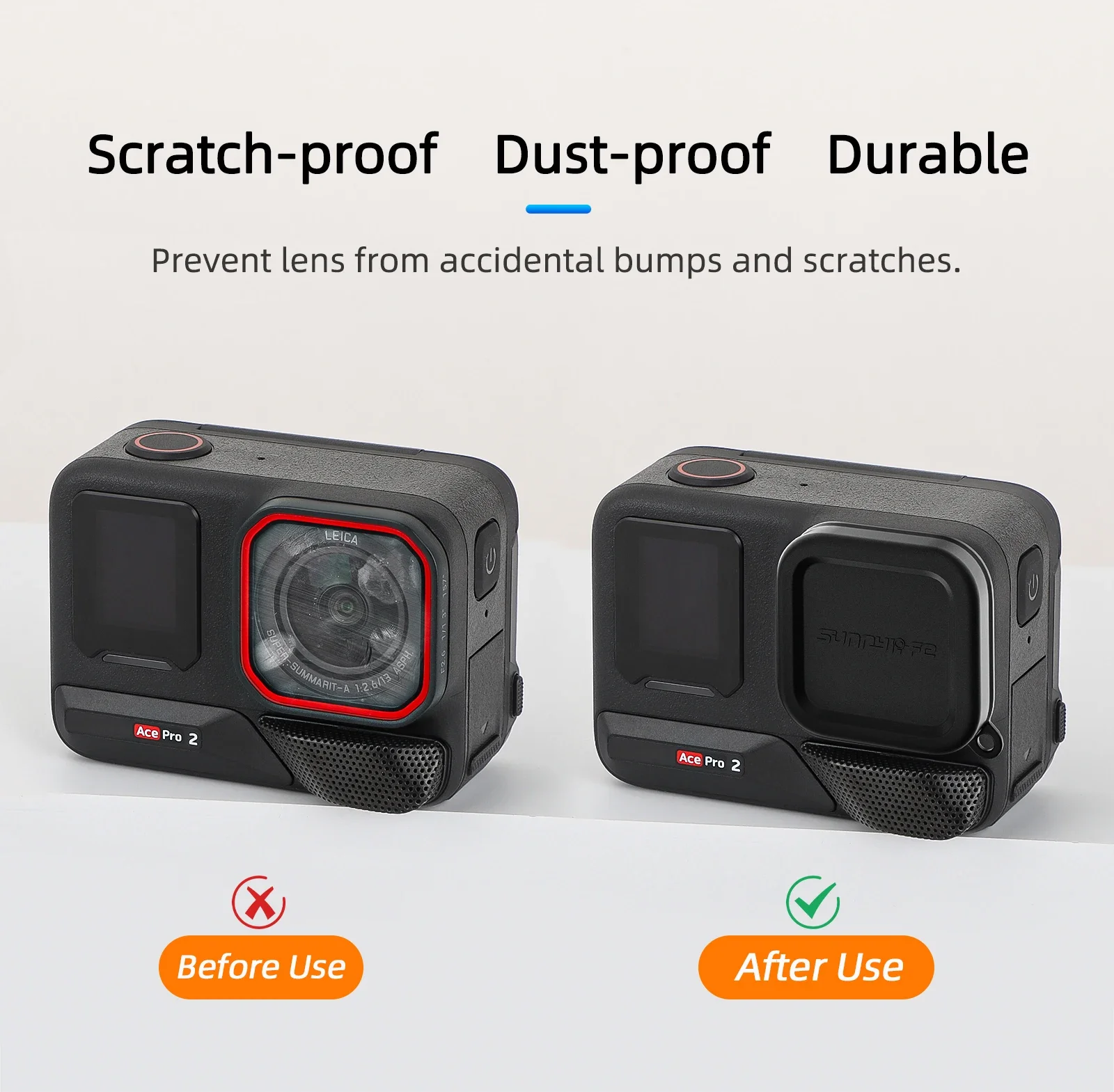 Lens Protective Cover For Insta360 Ace Pro2 Silicone Lens Cap Protective Cover Sports Camera Protective Cover Camera Accessories