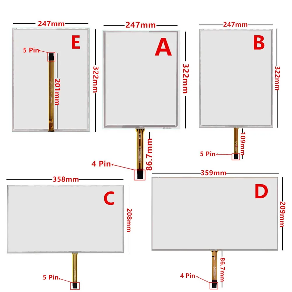 

15.6 Inch Resistance Digitizer Touch Screen Panel Glass Handwritten screen For Medical Industrial Control Equipment touchpad