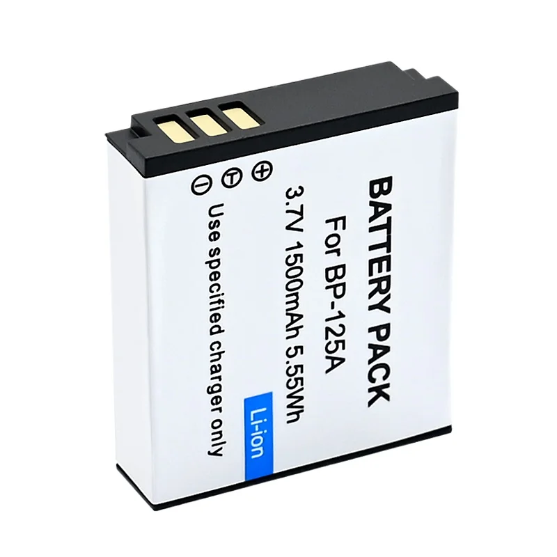 BP-125A Replacement Li-ion Camera Battery 3.7V 1500mAh 5.55Wh for Samsung NX Mini NX-Mini NX-F1 Digital Mirrorless Camera