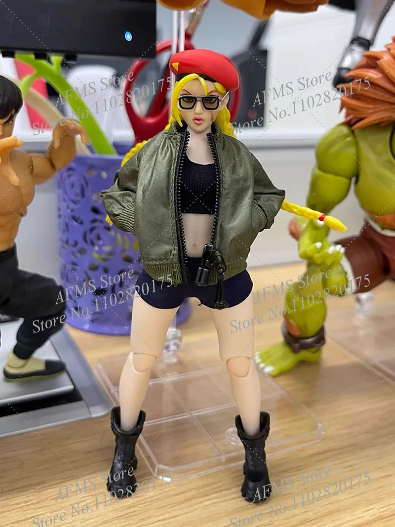 TUNSHI TS-FB-001/002 1/12 مقياس تحصيل الشكل سوبر مرنة المشتركة الجسم 13.5 سنتيمتر القتال فتاة عمل الشكل الجندي نموذج #5