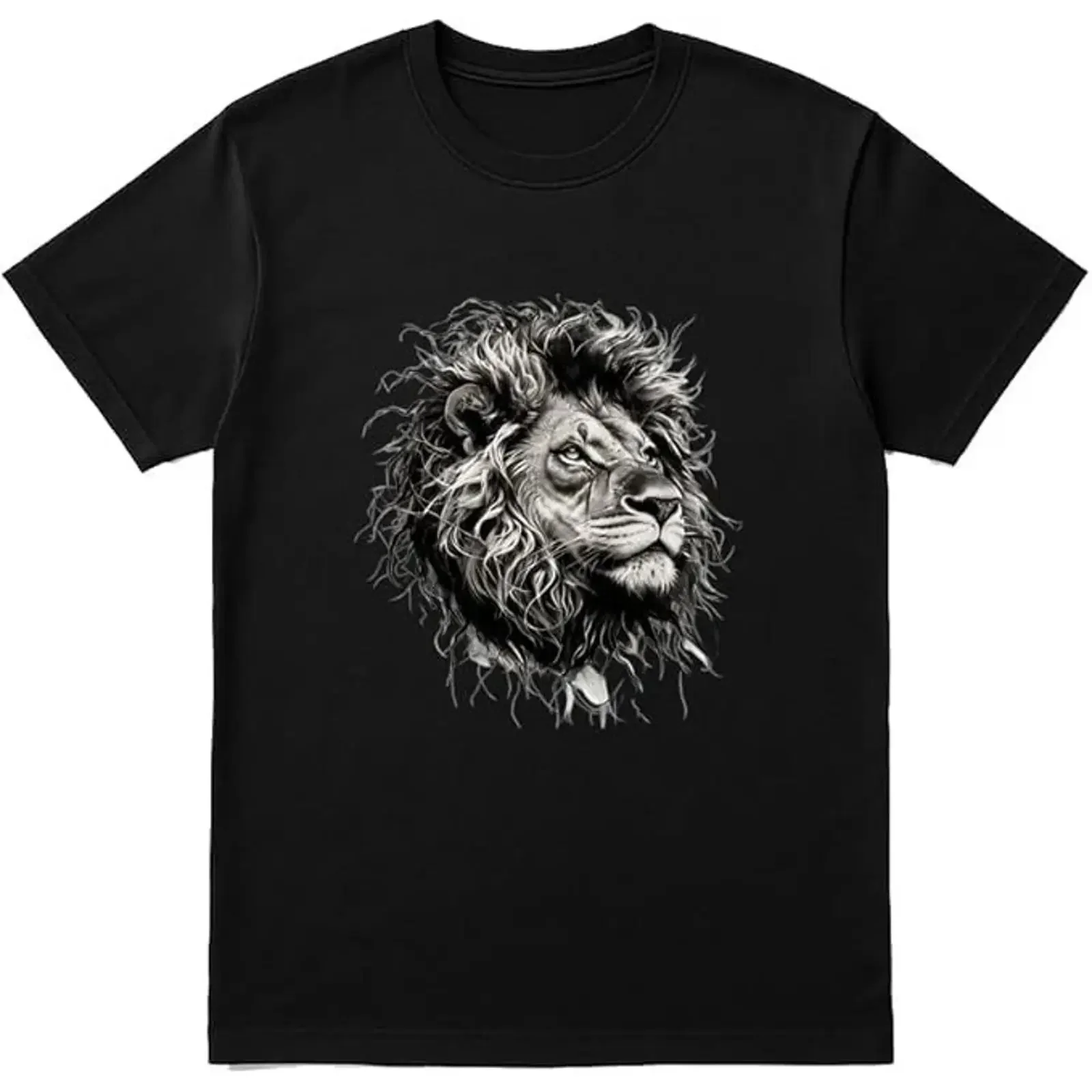 Lion Face T Shirt Regal King of Jungle for Men amp Women Black vintage Washed Slightly streetwear Stylish fashion Soft