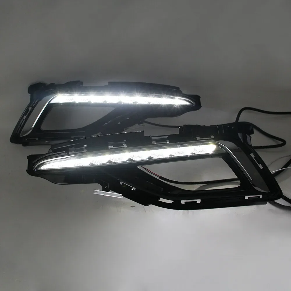 لشركة هيونداي سوناتا 2015 2016 2017 LED DRL النهار تشغيل مصابيح أضواء الضباب + غطاء