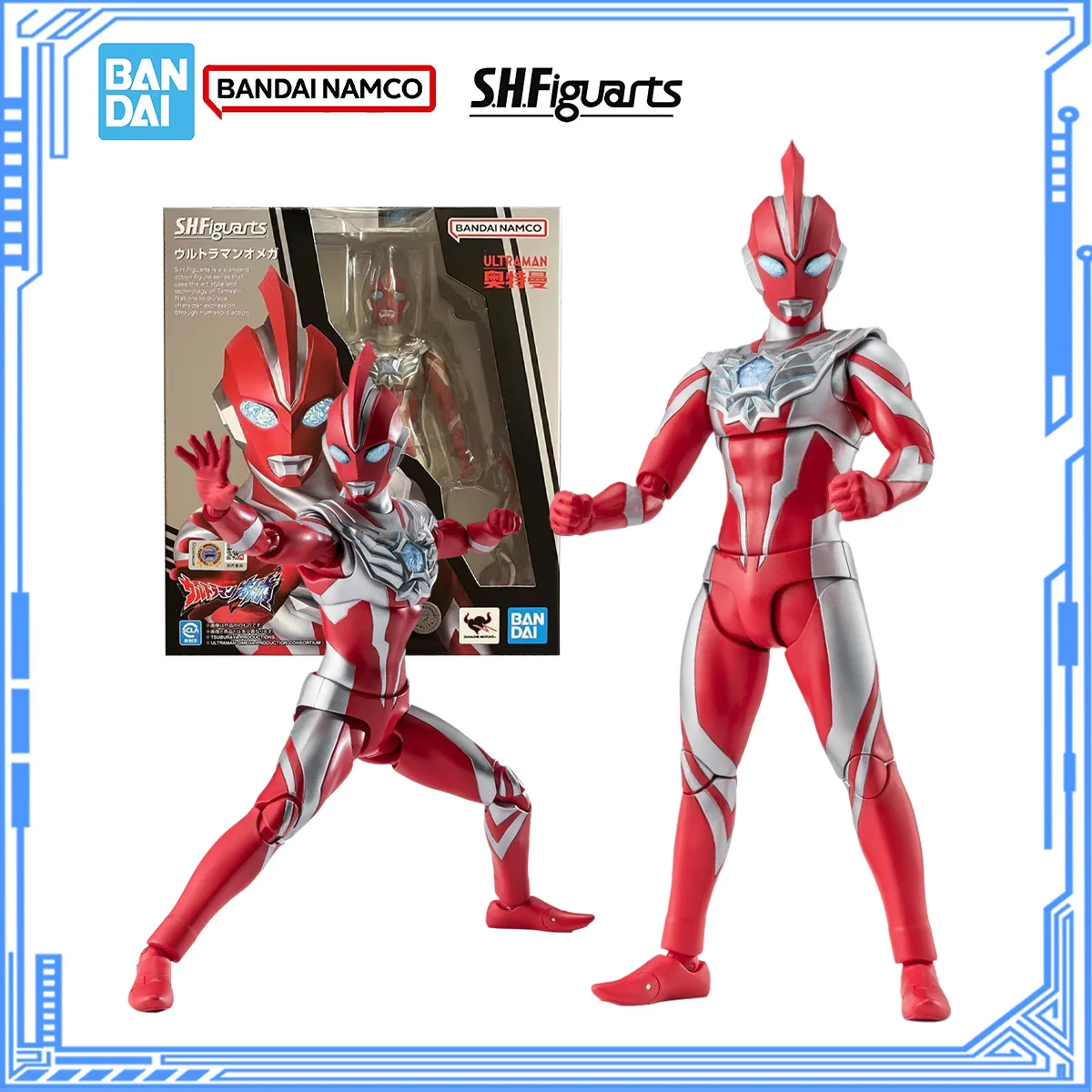 

Bandai натуральная модель Ultraman Omega, комплект аниме-фигурок SHF Ultraman Omega, экшн-фигурка, подвижная модель для мальчиков, игрушки, подарки
