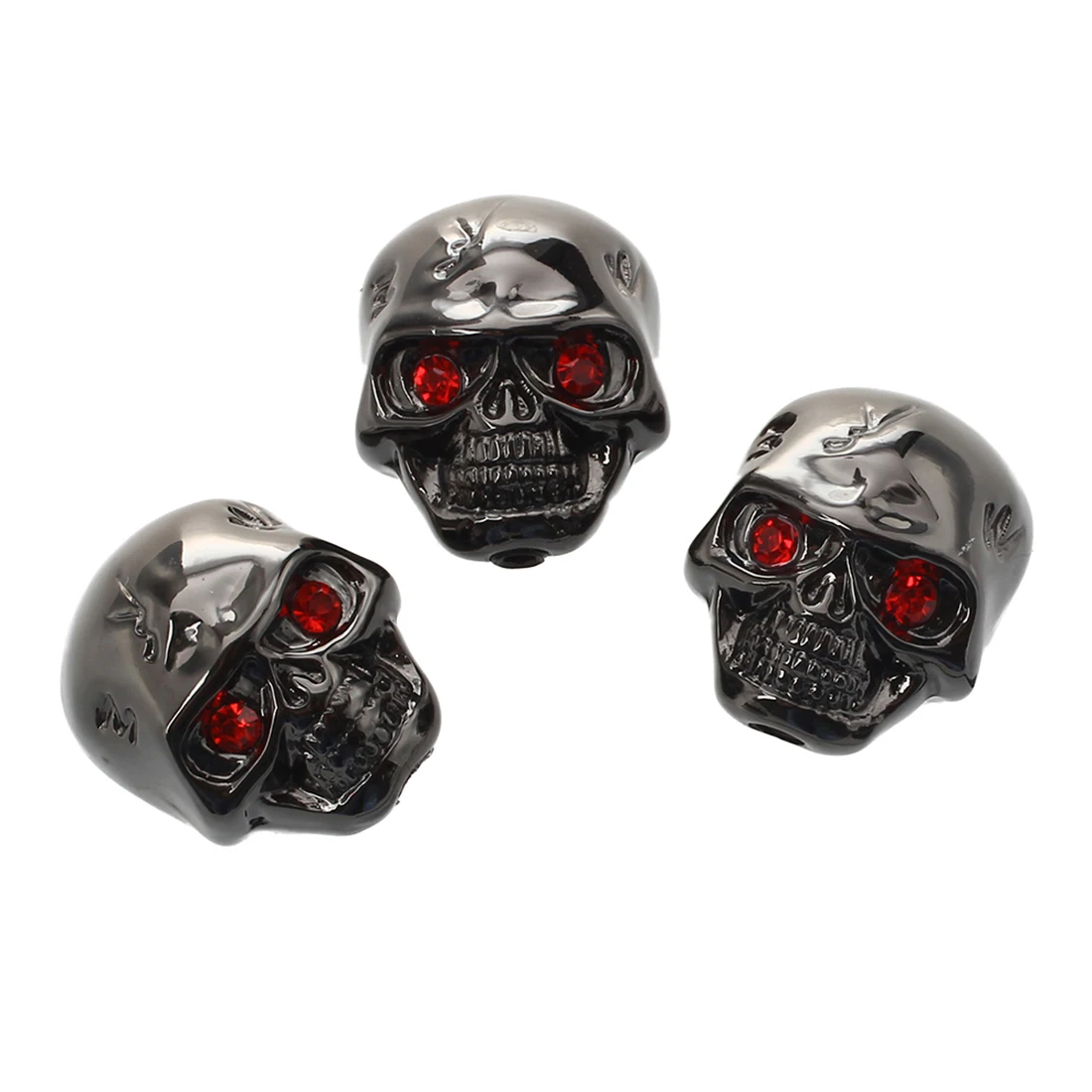 3pcs Electric Guitar Skull Head Volume Control Knobs---Black