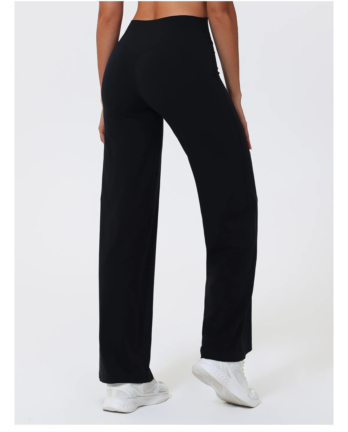 Hearuisavy Damen-Sporthose mit geradem Bein, Fitnessstudio-Bekleidung, nacktes Gefühl, Kompression, weites Bein, Yoga-Leggings, Pilates, Fitness-Strumpfhose – Detail 31