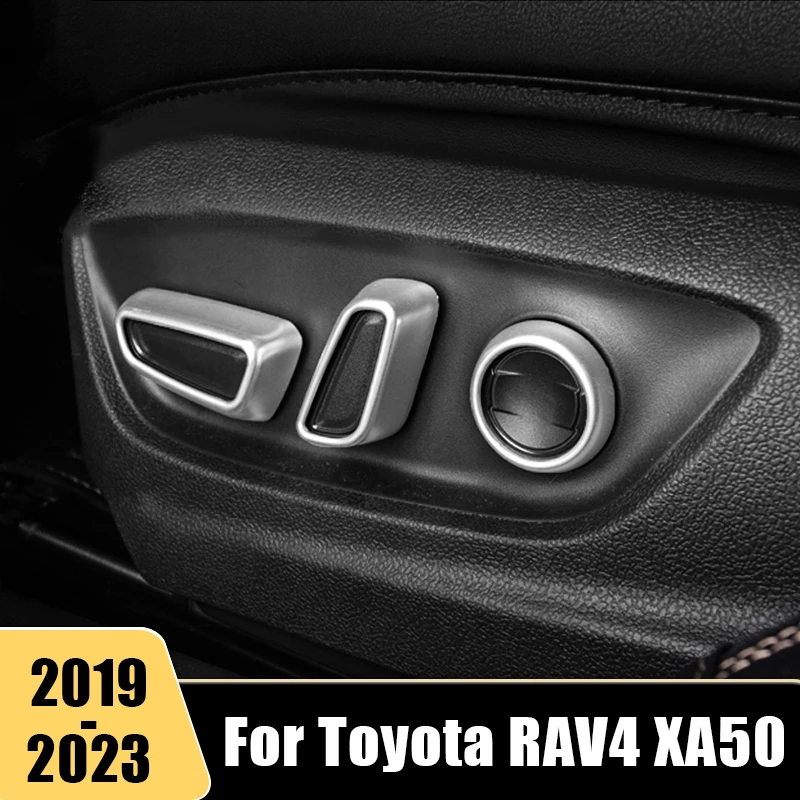 

For Toyota RAV4 2019 2020 2021 2022 2023 RAV 4 XA50 Car Seat Adjusting Switch Knob Panel Sticker Tirm Cover Interior Accessories