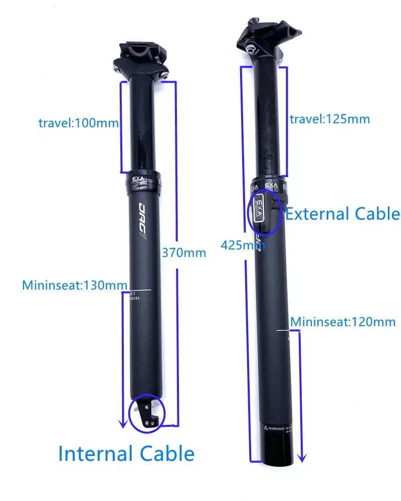 KS EXAFORM JAG-I bicycle dropper seatpost inside and outside line dropper seatpost stroke 100/125/150mm mountain bike seatpost