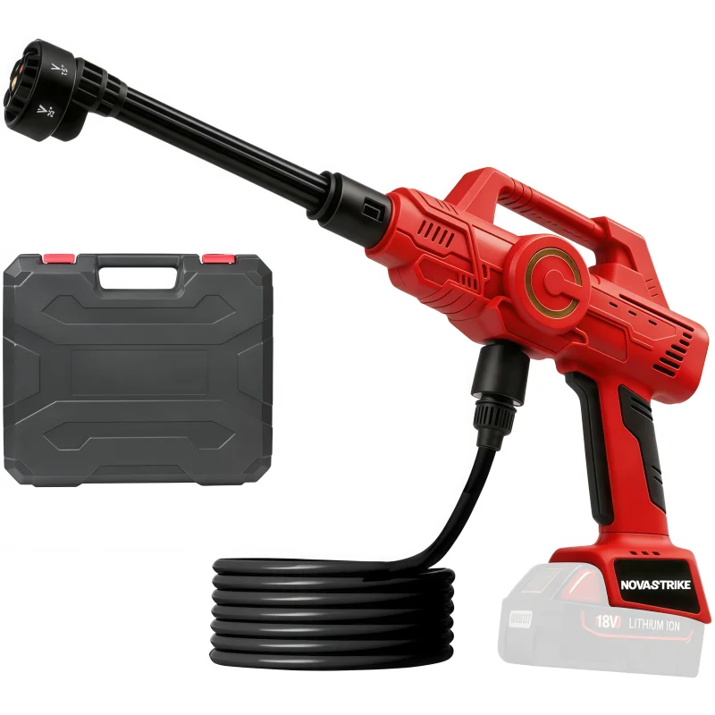 Tragbarer kabelloser Hochdruckreiniger für Milwaukee M18 18V Akku, handgehaltenes elektrisches Autoreinigungswerkzeug mit 6-in-1-Düse, Wasserreiniger für Garten, Hof, Boot (nur Werkzeug)