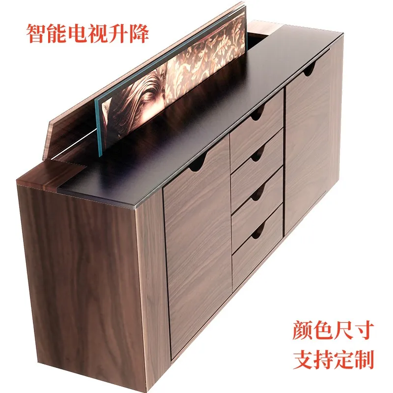 Hidden intelligent lifting integrated TV cabinet