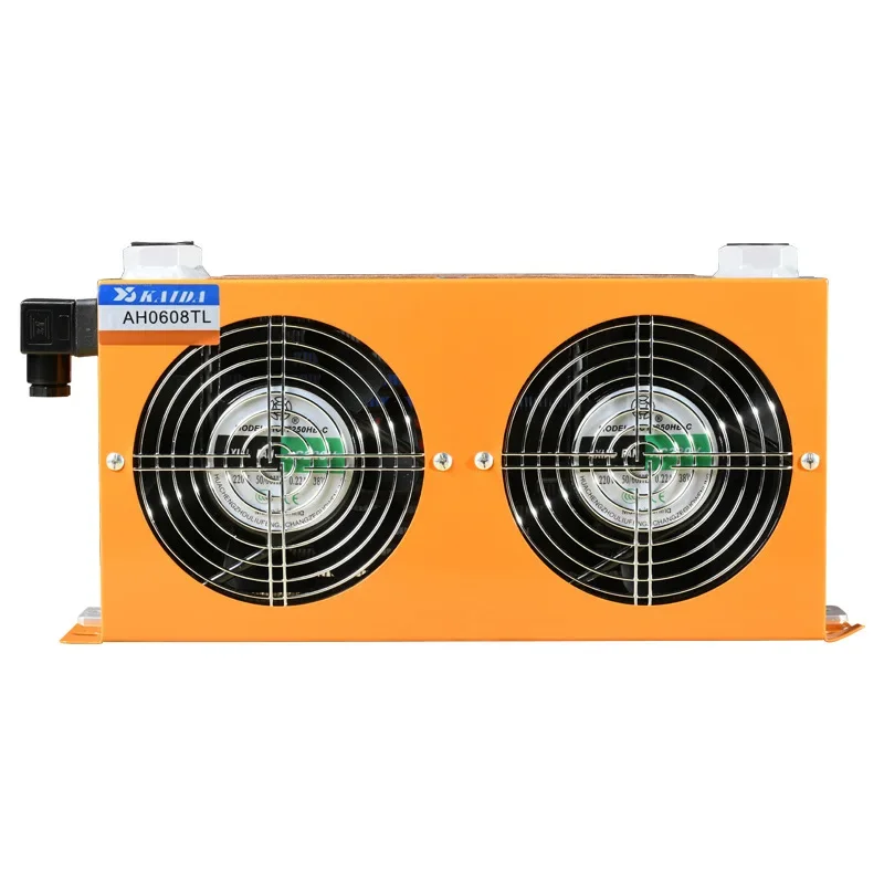 Engineering Hydraulic Oil Cooler 60L/min CNC Machine Industrial Air Heat Exchanger Double Fans AH0608TL Hydraulic Oil Air Cooler
