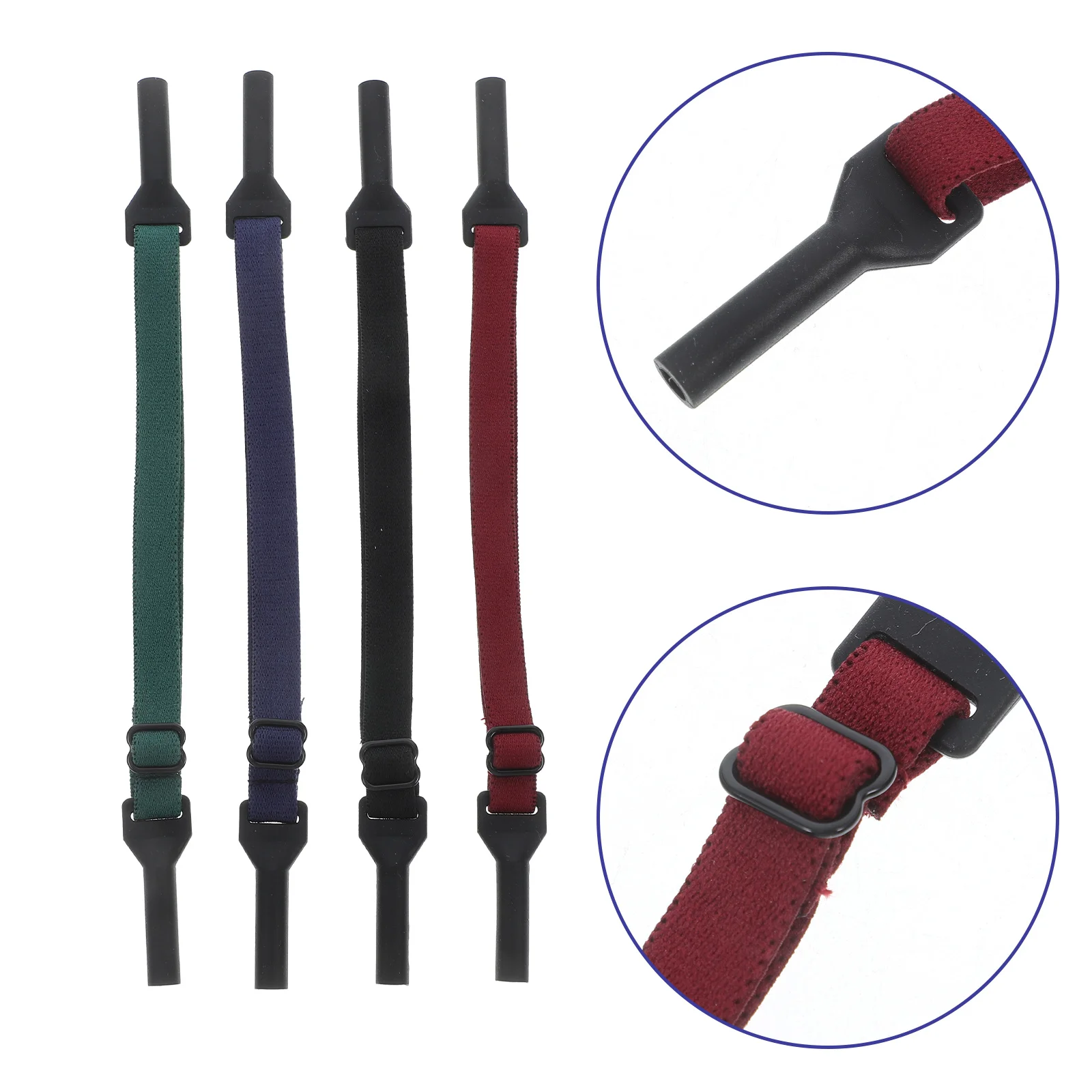 

4pcs Floating Sunglasses Straps Adjustable Anti Slip Glasses Holder For Sports Outdoor Men Women Kids Soft Material Long