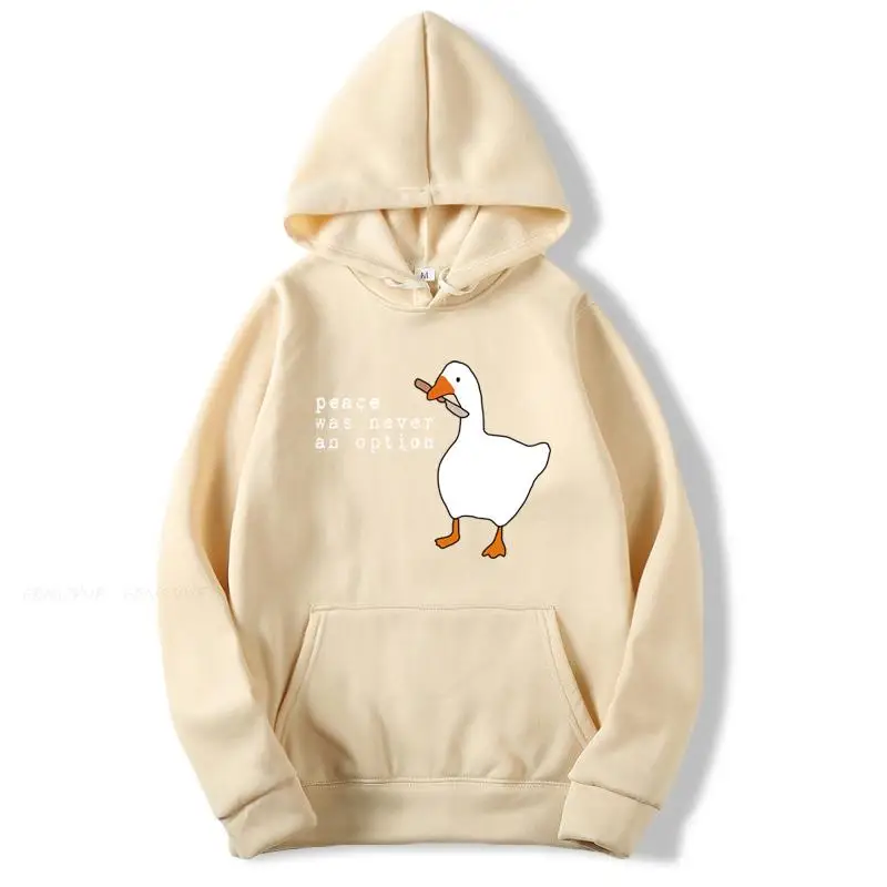 

2023 New Peace Never Option Hoodie Duck Pattern Boys' and Girls' Hoodie Hip Hop Sweatshirt Boys' Coat Handsome Fashion Clothing