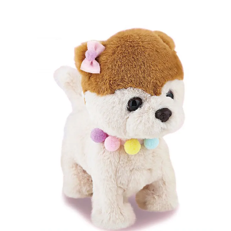 Robot Hond Geluid Controle Puppy Interactieve Elektronische Pluche Kat Emulerend Dier Speelgoed Walk Schors Huisdier Met Wasbaar Bont Kids Cadeau