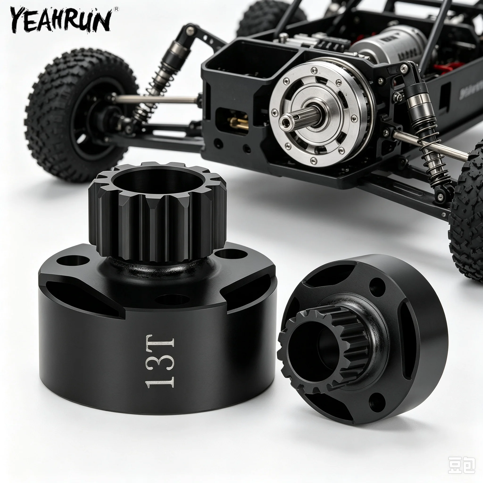 YEAHRUN Metal 13T Clutch Bell Gear( (Short Version) For 1/8 RC Buggy Off-road Car Upgrade Part