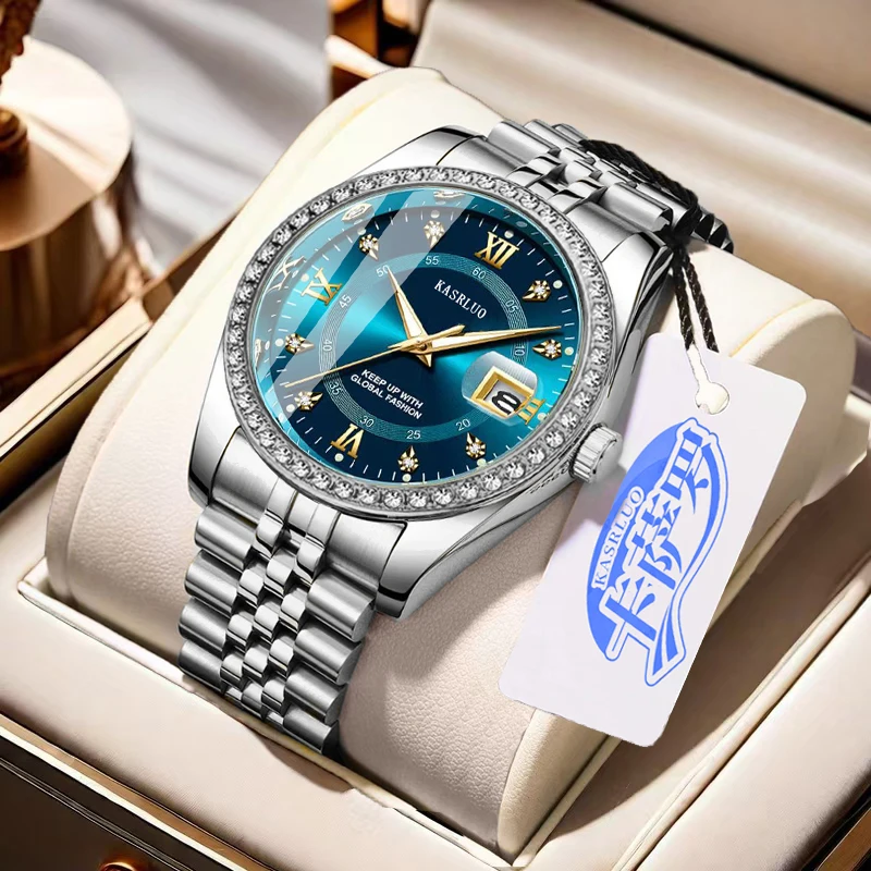 KASRLUO Men's Diamond Setting  - Luxury Watch Boutique ulasan dan harga