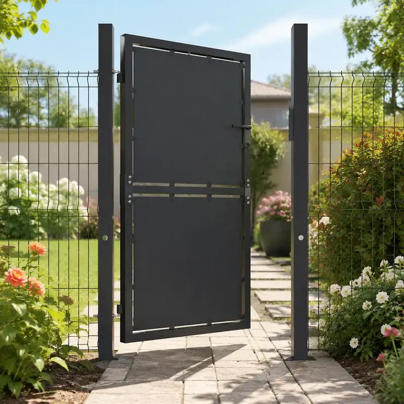 Portail de jardin en acier 100×175 cm anthracite, idéal pour l'enclos de jardin et la gestion de l'accès extérieur