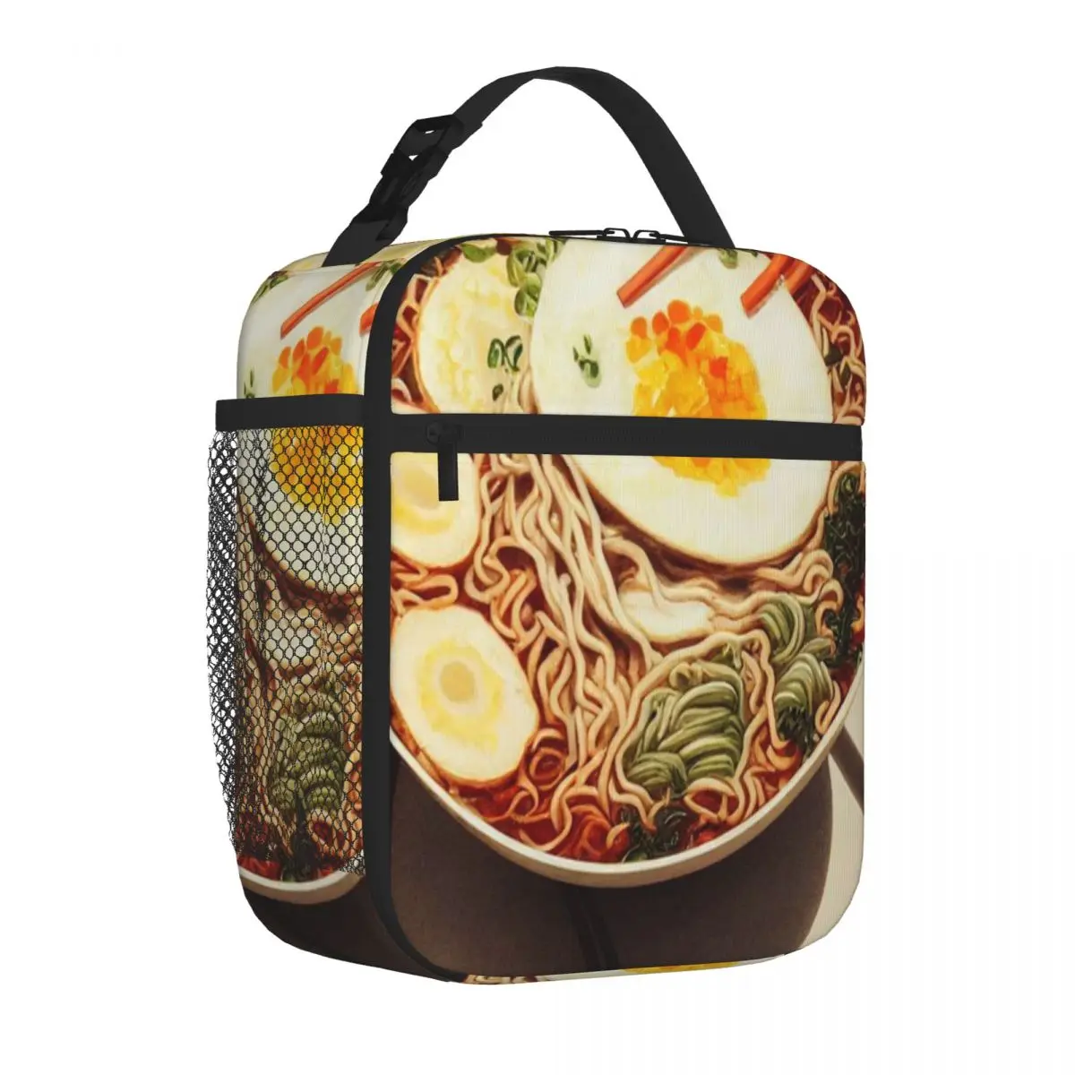 Hot Sale Large Ramen Parent Child Matching Food Tote Bag Daycare Meal Neoprene Lunch Bag