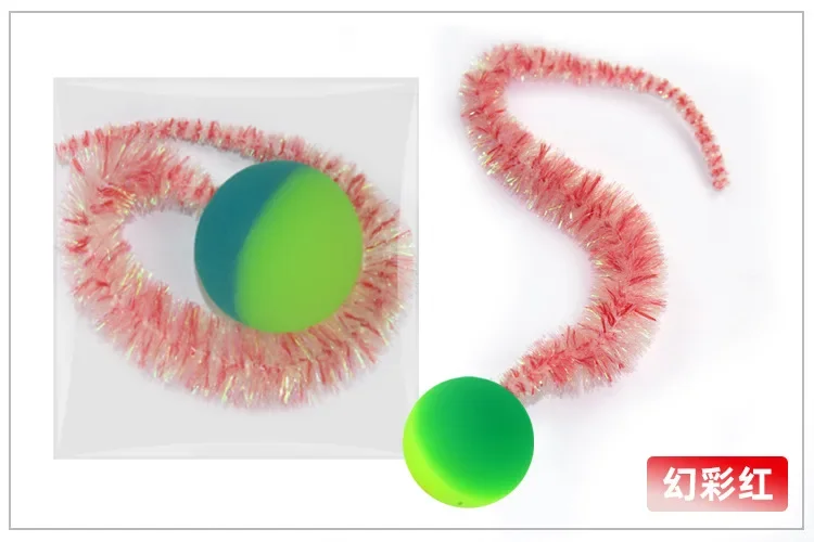 1/5/10PCS Cat interactive toys Tickle Cat Colorful bouncing ball Pet supplies Puzzle teasing indoor cat caterpillar elastic toy