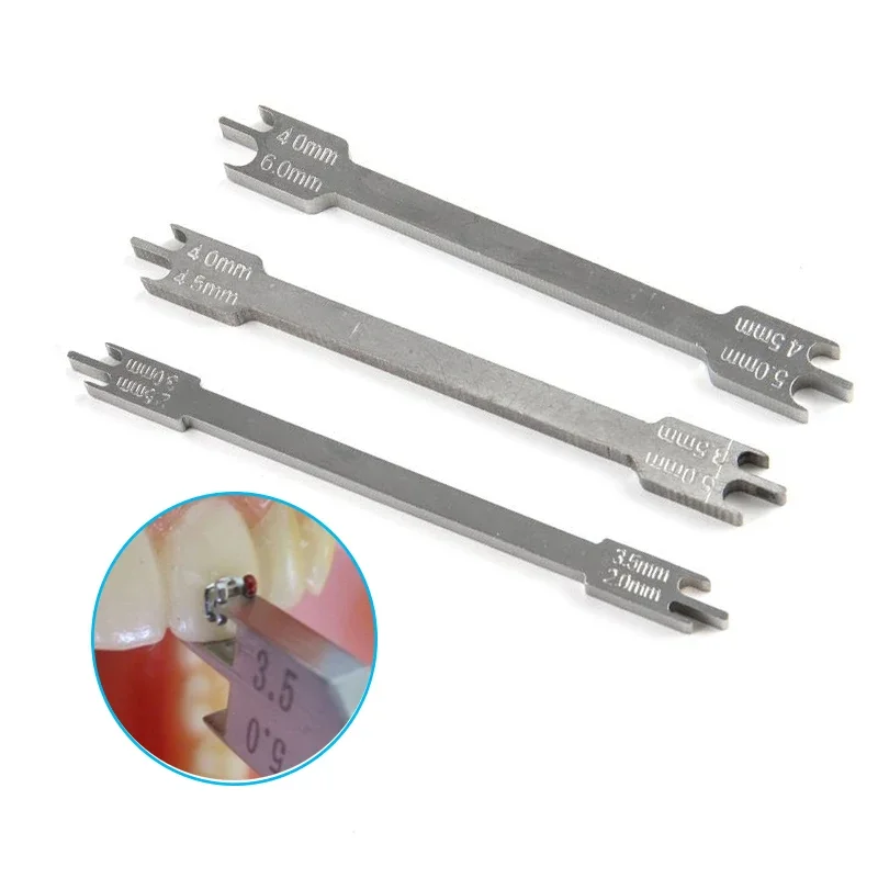 

3 Piece Dental Bracket Locator Placement Gauge Precision Orthodontic Instrument for Accurate Bracket Positioning