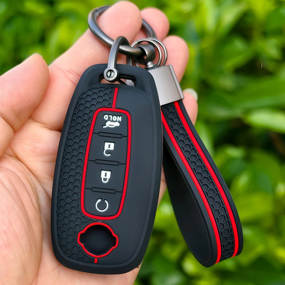 Keychain Protect For Nissan X-TRAIL SYLPHY Altima Qashqai Pathfinder Kicks Ariya 2022-2026 Silicone Car Key Cover Case