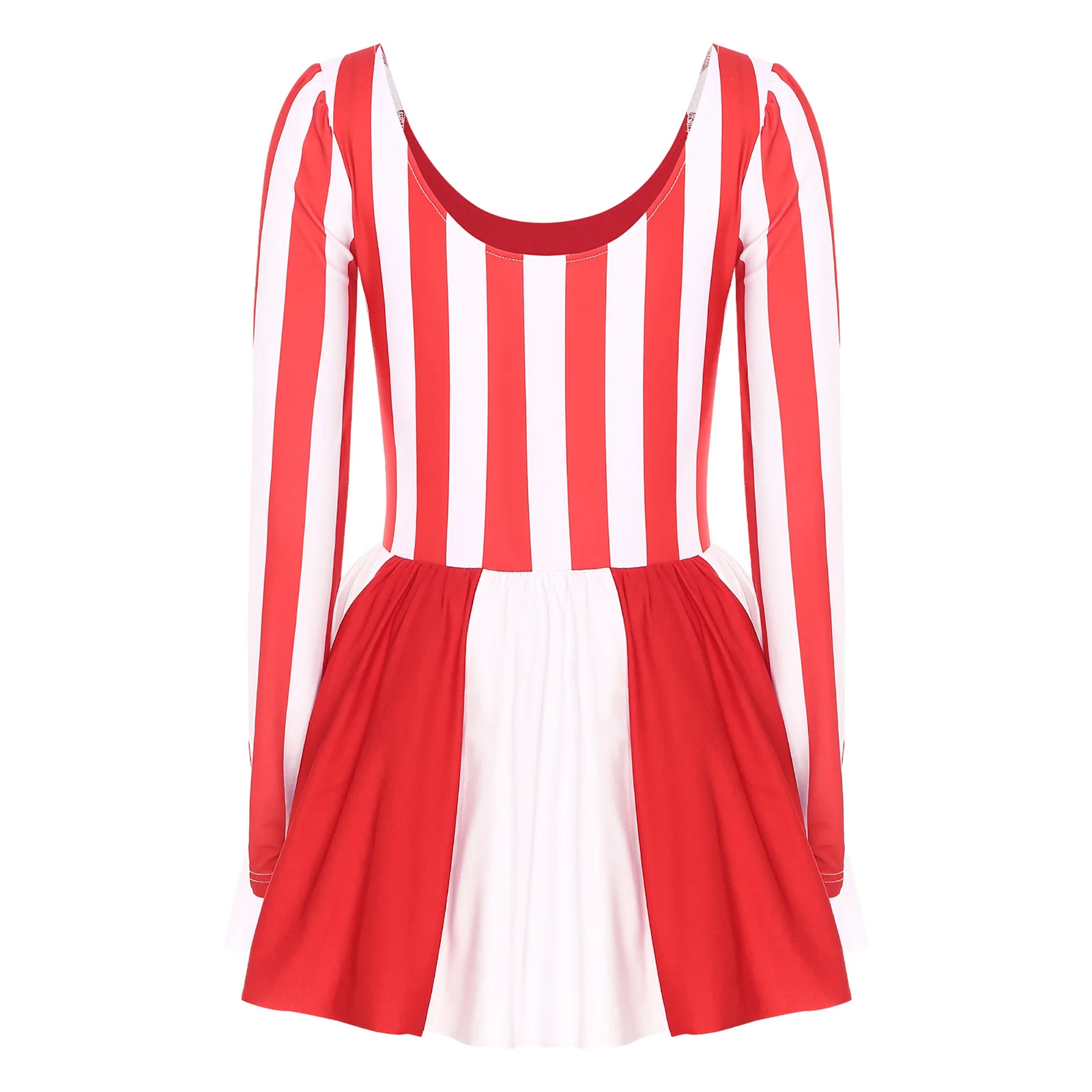 Women Christmas Party Fashion Sequin Red White Striped Tutu Dress for Christmas Candy Cane Holiday Festival Carnival Party Wear