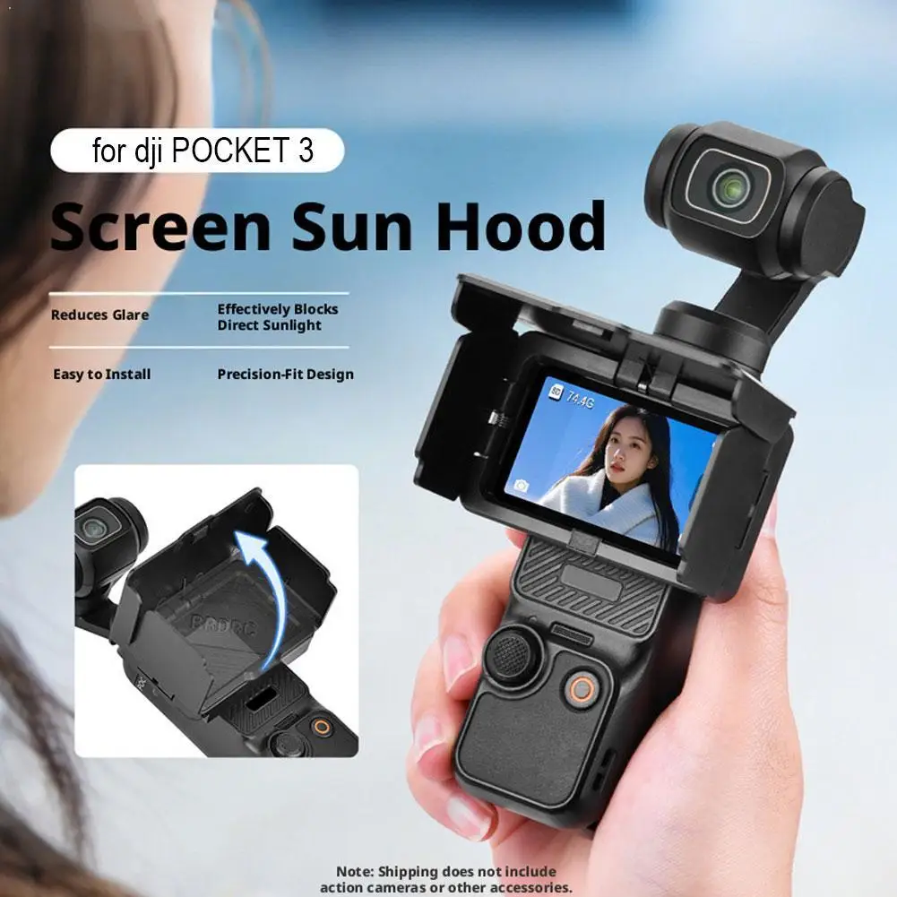 Солнцезащитный экран для DJI Pocket 3, складной чехол-козырек от бликов, защита от отражений для камеры-стабилизатора Osmo Pocket 3, аксессуар