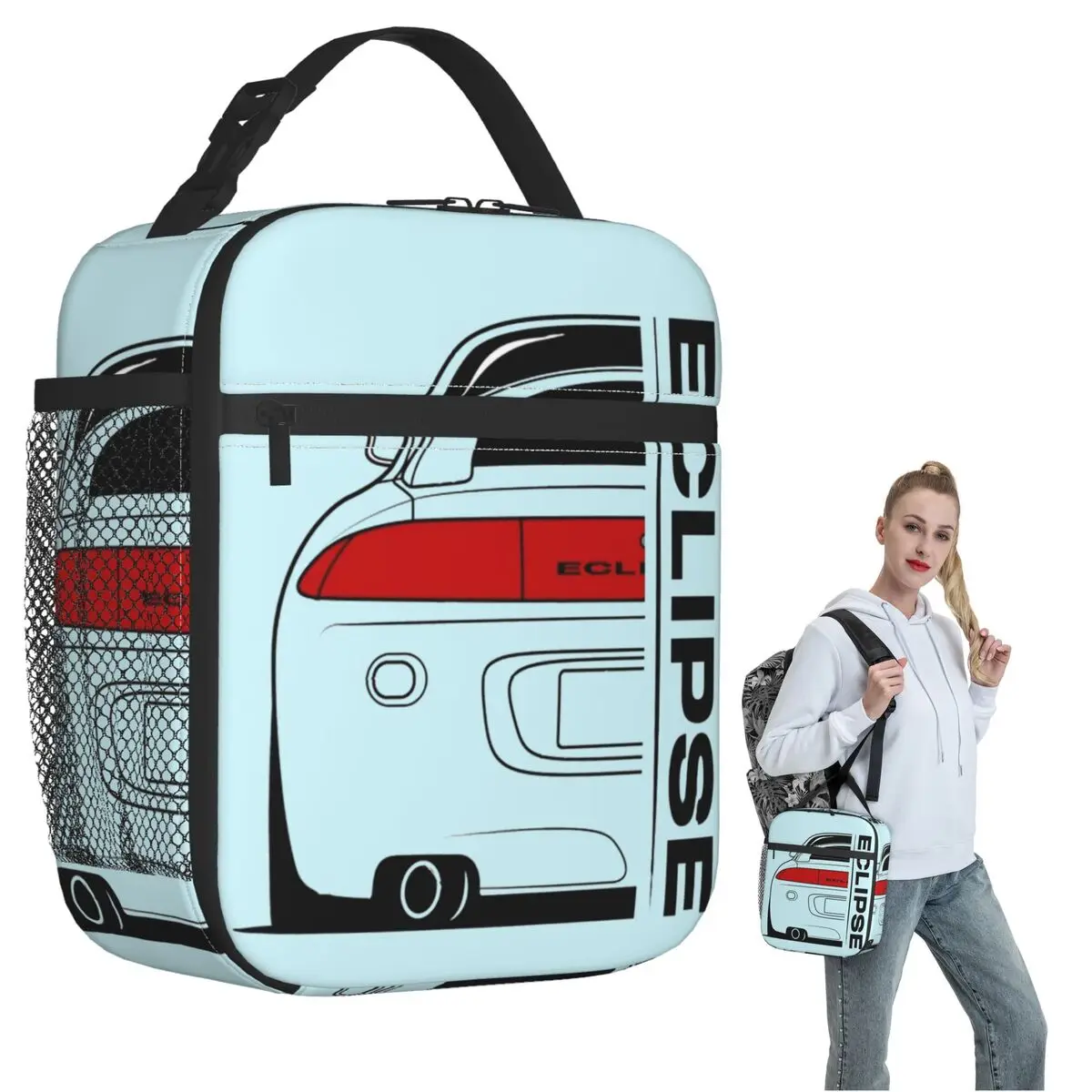Eclipse 2G DSM Red Insulated Lunch Bag for Women Children Portable Food Boxes Thermal Lunch Box Tote