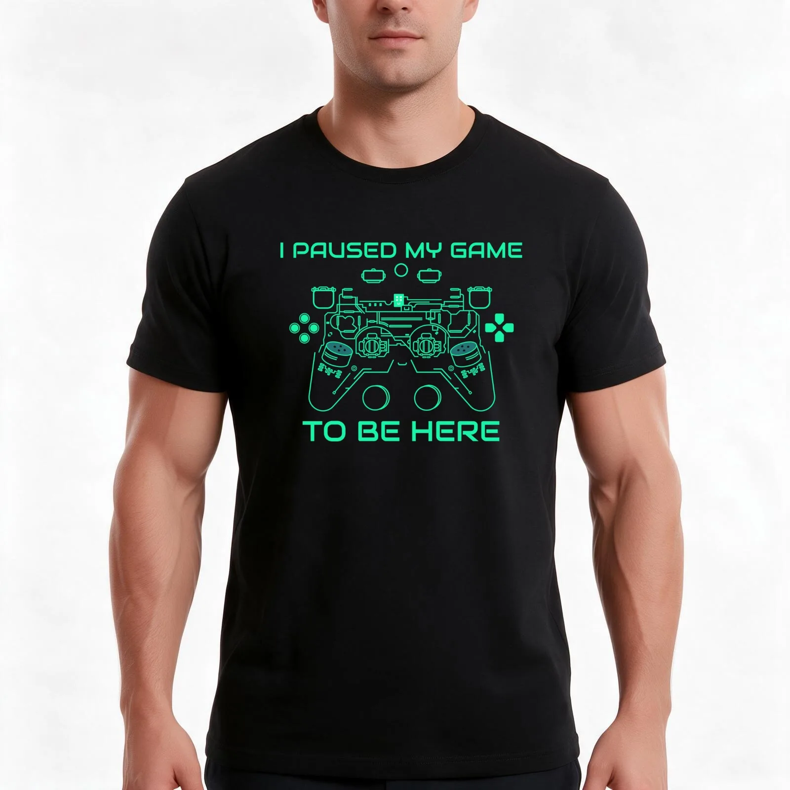 I Paused My Game to Be Here T-Shirt, Vintage Retro Graphic Tee, Unisex Summer Casual Streetwear Top