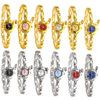 Sevimli kadın Moda Küçük Kadran Kuvars Bilezik kol saati Toptan Yeni Varış kalp kolye Bayanlar Izle