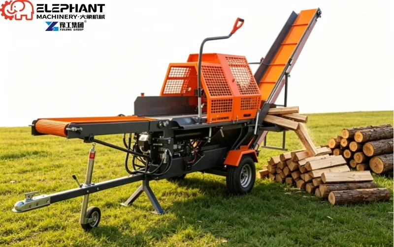 5 Ton Hydraulic Wood Splitter Compact Portable Fire Wood Splitter Machine For Household Backyard Application