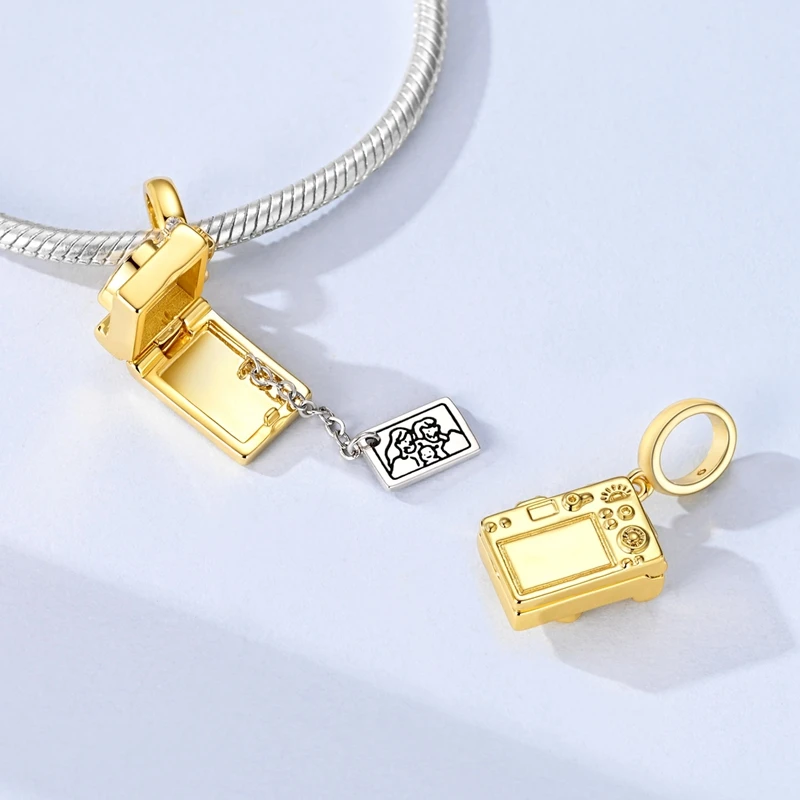 New 925 Sterling Silver Charms Beads Cake Camera Dragon Pendant Fit Original Bracelet Necklace For Women Girls DIY Party Gifts