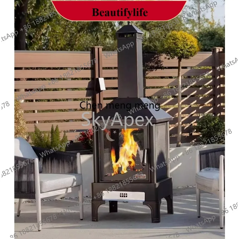 

z189 Стол-очаг для улицы из черной стали, кортеновской стали и чугуна от производителя-поставщика - Сверхпрочный, нержавеющий, безопасный, долговечный, для сада