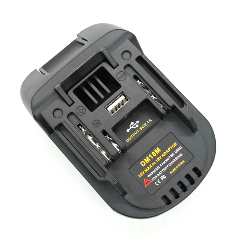 

DM18M Battery Adapter Converter for Milwaukee for Dewalt 18/20V Li-ion Batteries Compatible with For Makita 18V Battery Tools