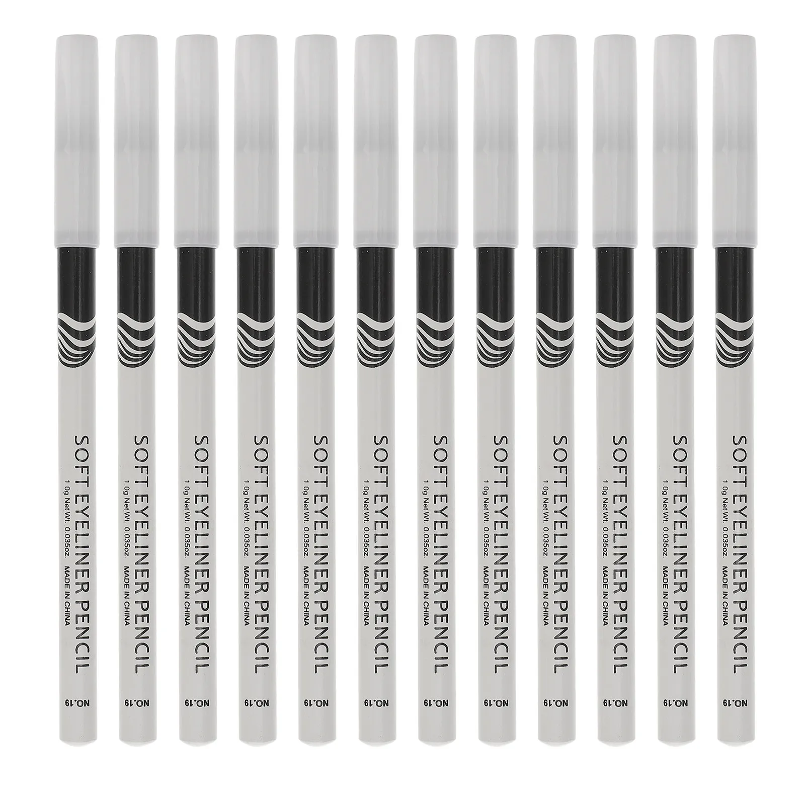12Pcs 화이트 아이라이너 펜슬 스무스 글라이드 다기능 메이크업 펜 아이 하이라이터 방수 데일리 웨어 여행 친화적