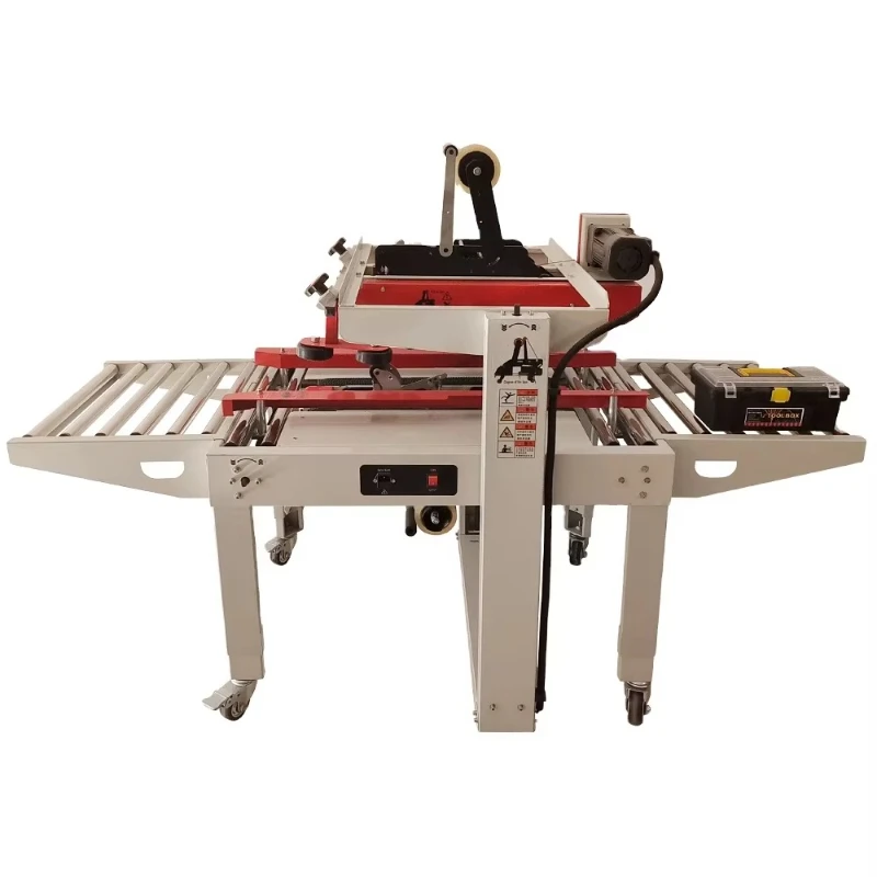 

Automatic Adjustable Small Head Food Carton Box Tape Closing Sealers Sealing Machine Case Sealer FXJ 6050 110V 60HZ