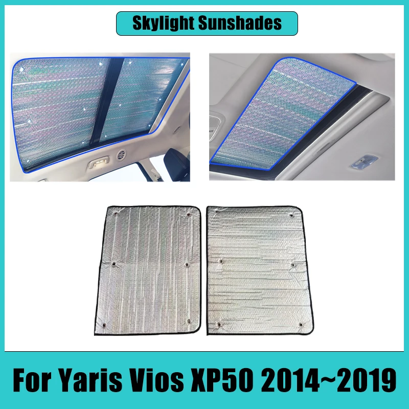 

For Toyota Yaris Vios 2015 Hatchback XP150 2014~2020 Accessories Roof Curtain Covers Sun Visors Skylight Insulation Accessories