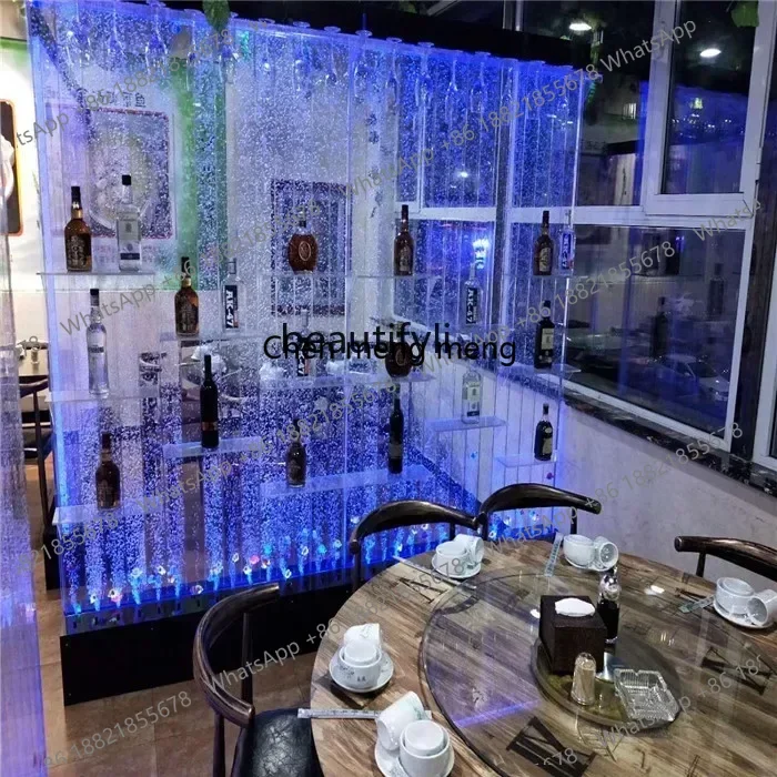 LHY26ss Water Bubble Wall Creative Fish Tank Aquarium Hallway Partition Large Acrylic Screen Water Curtain Wall