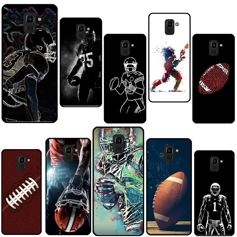 American football player sport Fundas For Samsung J3 2017 J5 J7 A3 A5 J1 2016 J6 J4 Plus A6 A7 A8 A9 J8 2018 Case Coque