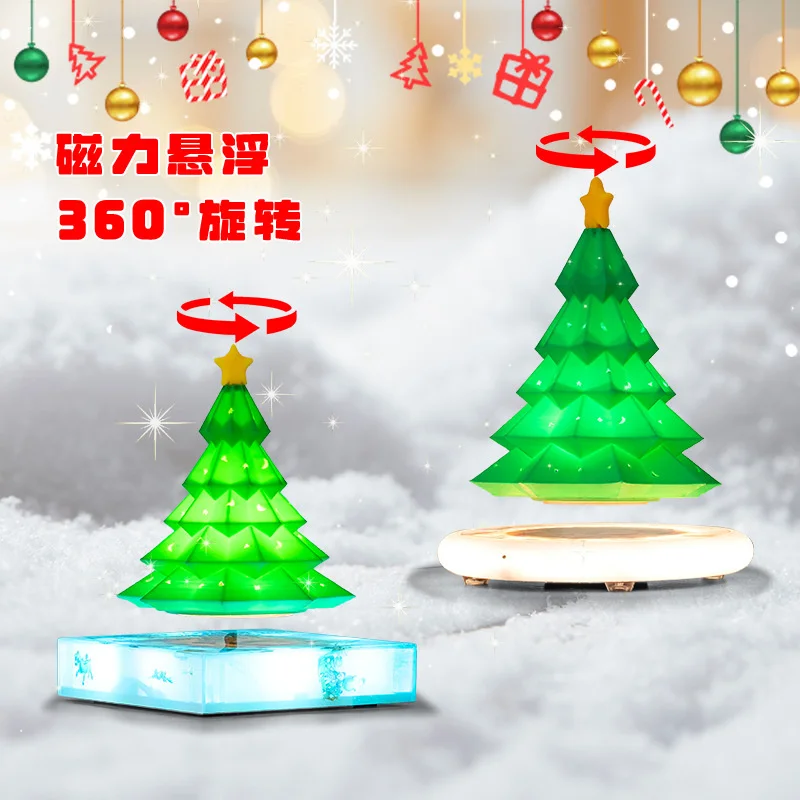 2024 Maglev Christmas Tree Ornament High Creative Indoor Room Romantic Atmosphere Decoration Wife Children Festival Gift