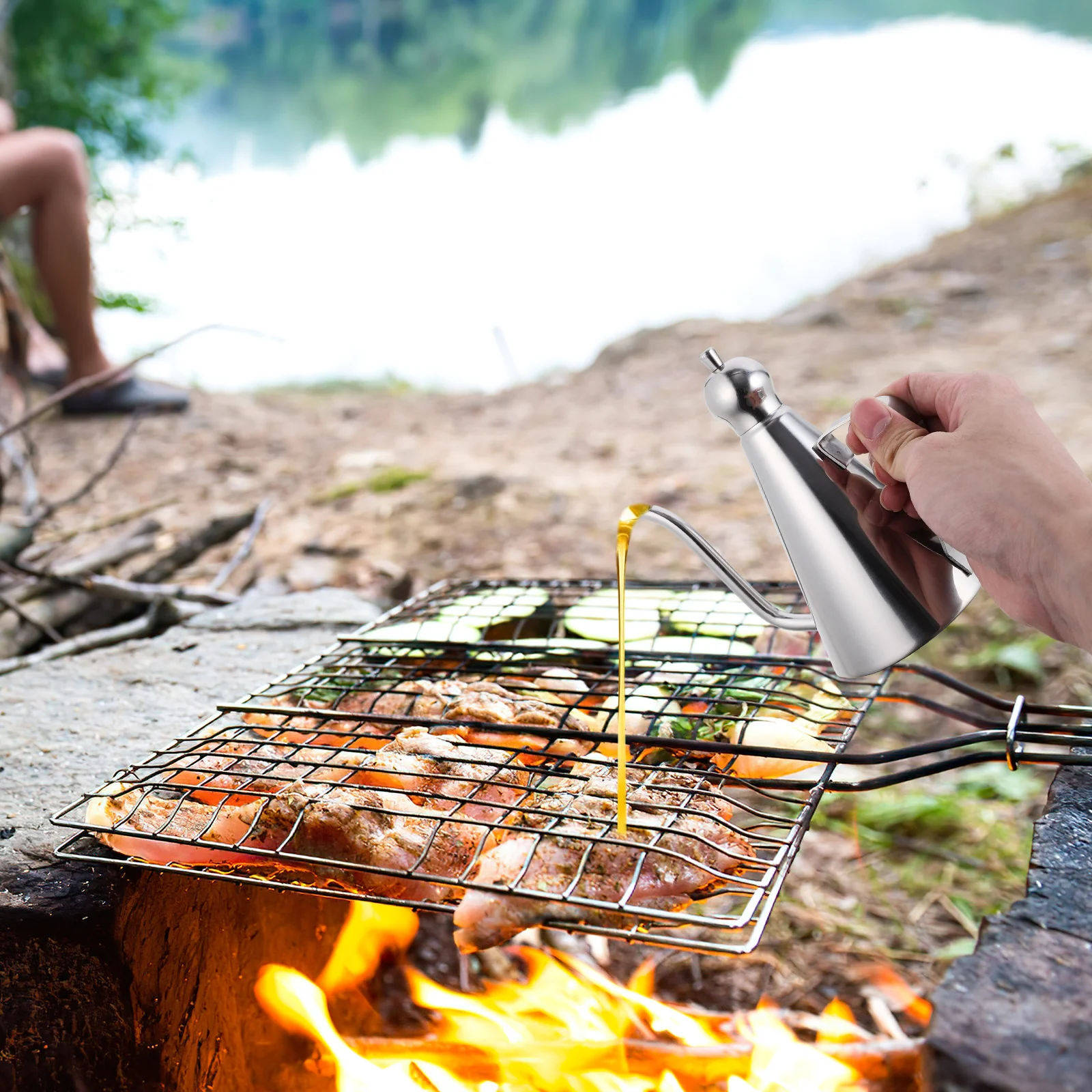 

0.27L 304 Stainless Steel Oil Dispenser Bottle Safe for Edible Oils Vinegar Sauces Home Kitchen Oil Dispenser Bottle